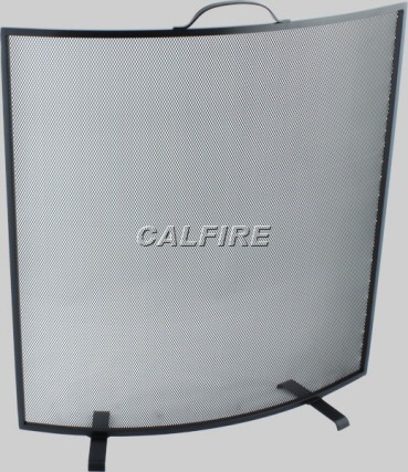 Classic Black Curved Firescreen