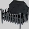Portcullis Fire Basket with Fleur de Lys Back